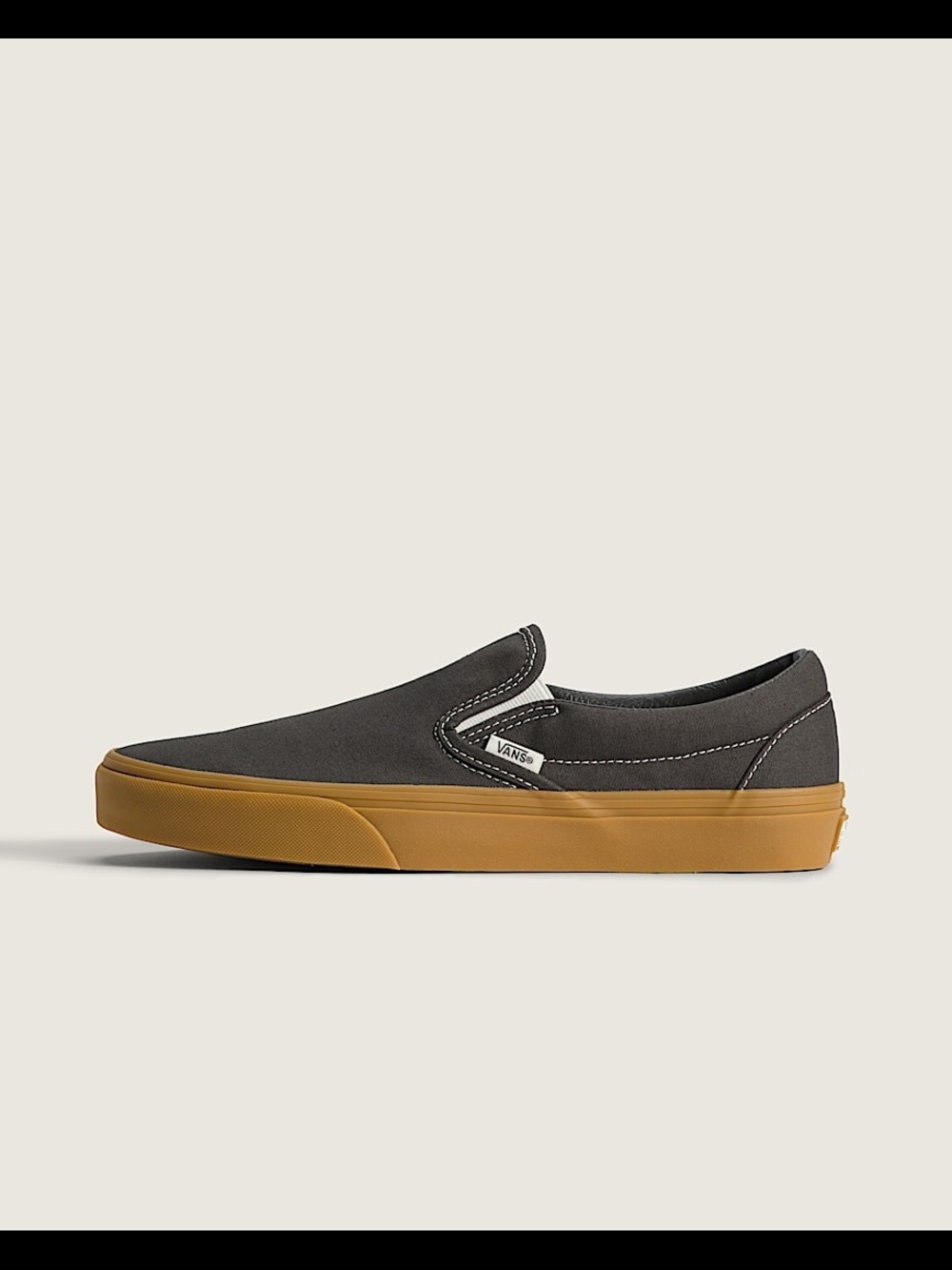Vans Slip-On Men's Shoe — Faded Black with Gum Sole